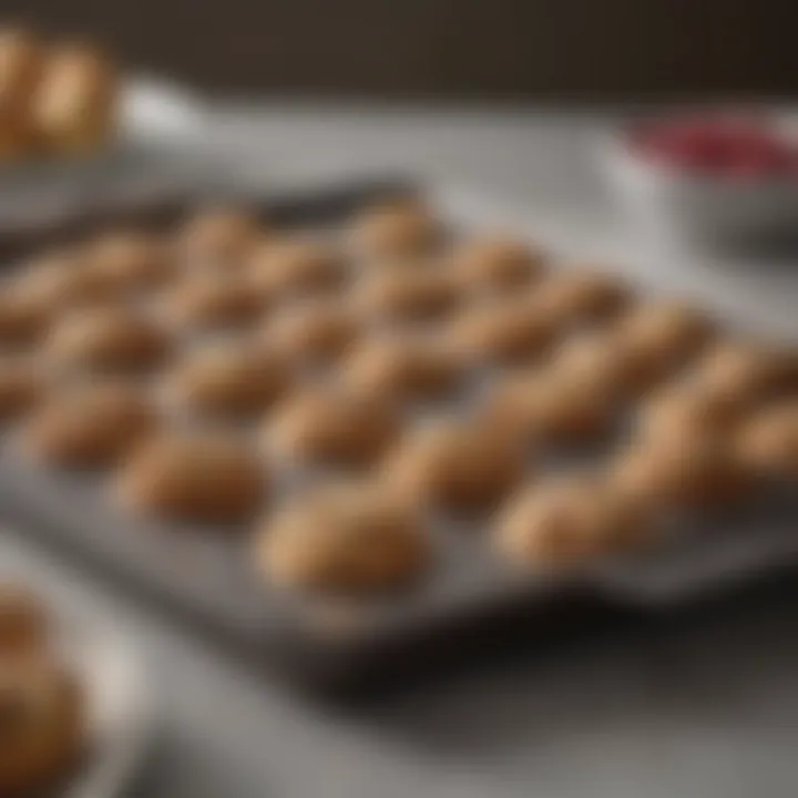 A ceramic baking sheet with freshly baked goods