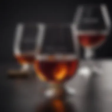 Elegant glassware showcasing Hennessy