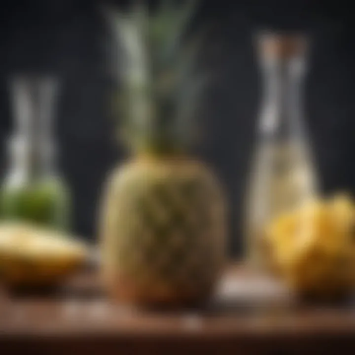 Selection of fresh ingredients for infusion