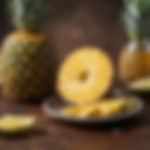 Vibrant pineapple slices and fresh tequila
