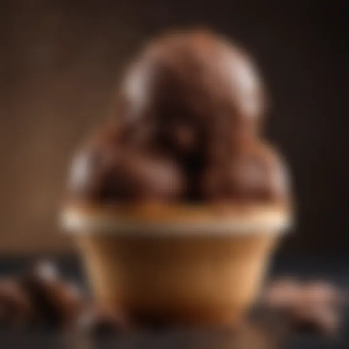 A bowl of decadent chocolate ice cream