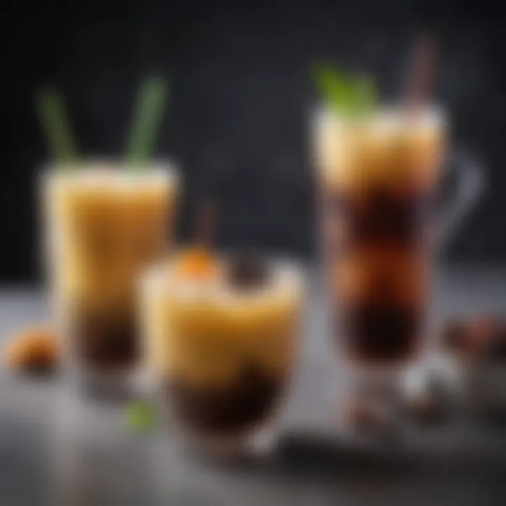 Regional variations of boba tea showcasing local ingredients