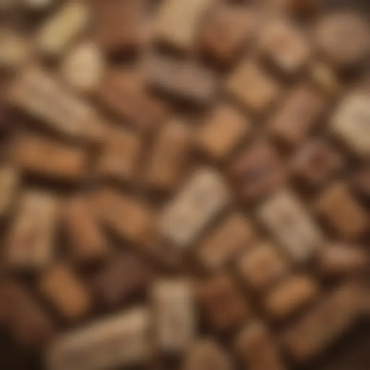 An assortment of protein bars displayed on a rustic wooden table, highlighting their appealing textures and flavors.