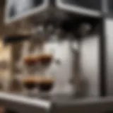 A sleek espresso machine with intricate design features.