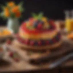 An enticing display of colorful vegan desserts on a rustic wooden table