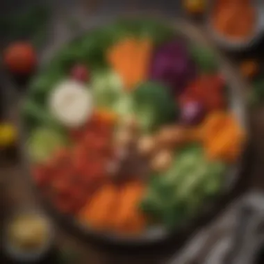 Seasonal Vegetable Medley A vibrant medley of seasonal vegetables beautifully arranged on a plate