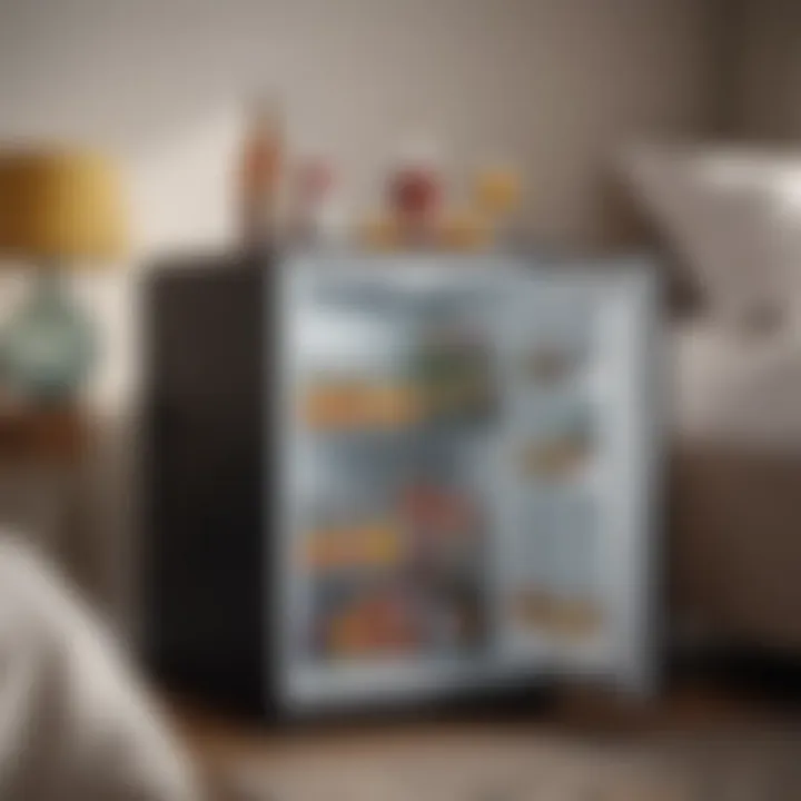 Tips for optimal placement of a mini fridge in a bedroom