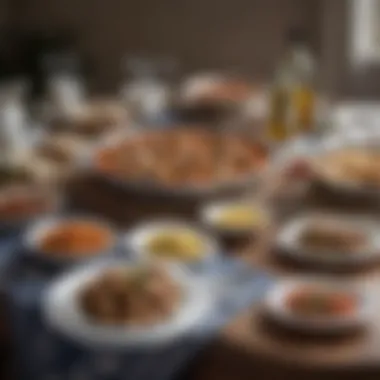A Traditional Greek Feast A table set for a traditional Greek feast