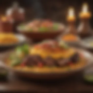 Celebrating New Mexico's Culinary Heritage Vibrant presentation of a traditional New Mexican dish showcasing local ingredients