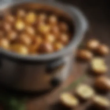Slow Cooker Savory Potatoes Savory potatoes simmering in the slow cooker
