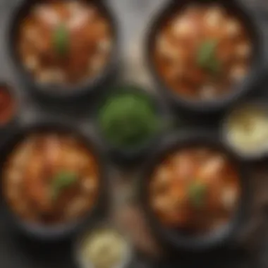 Diverse Marinade Choices for Chicken Three bowls showcasing different marinated chicken breast options