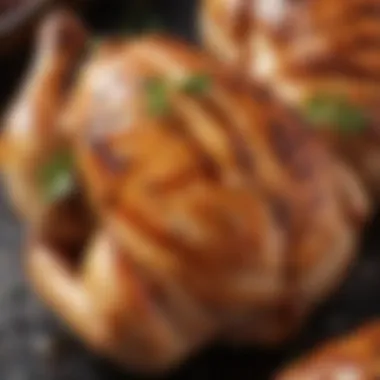 Perfectly Marinated Chicken for Grilling A close-up of tender, marinated chicken ready for grilling