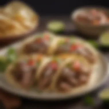 Savory Carnitas Tacos Carnitas served in soft tortillas with various toppings