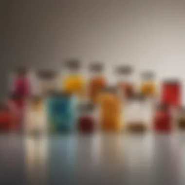 Variety of small glass storage containers showcasing different designs and sizes