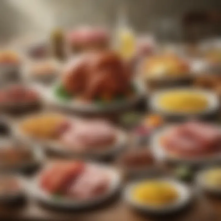 Various dishes made with Smithfield picnic ham, showcasing versatility