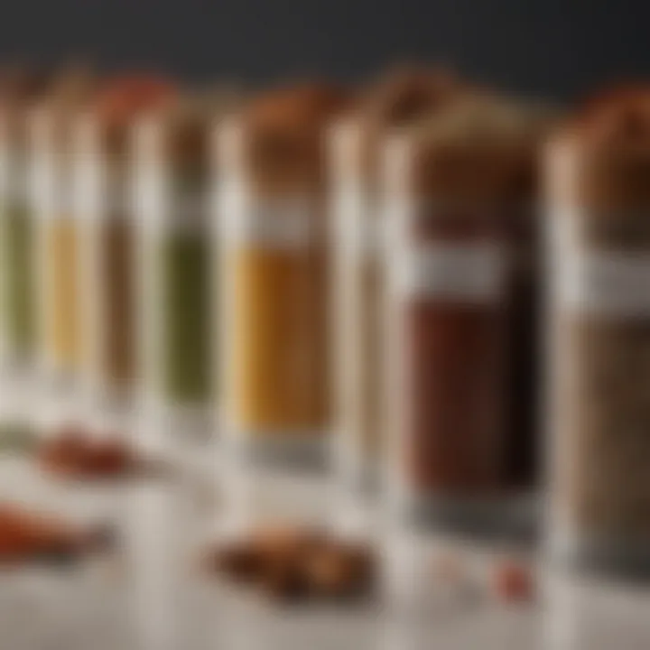 A variety of spice containers made from different materials highlighting durability.