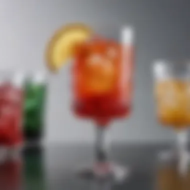 The Beauty of Stackable Cocktail Glasses An elegant stack of colorful cocktail glasses showcasing unique designs