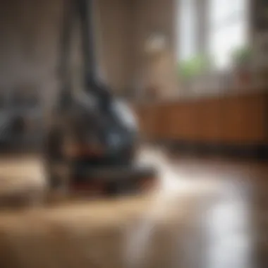 A modern steam cleaner designed for floor cleaning.