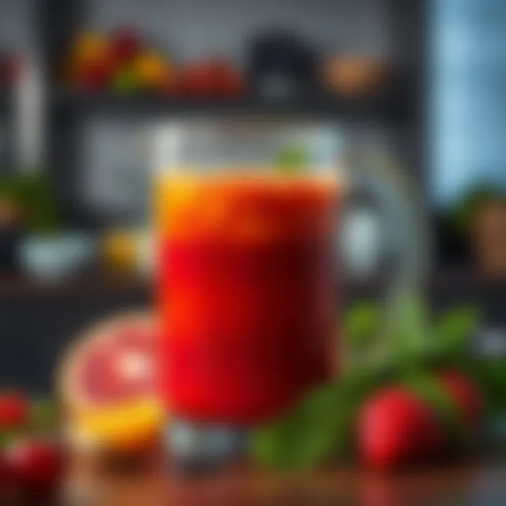 Nutrient-rich superfood juice served in a stylish pitcher