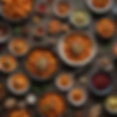 Sweet Potato Dish Pairings A selection of sweet potato dishes paired with complementary side items and condiments.