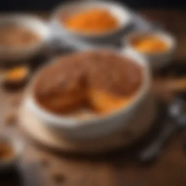 Decadent Sweet Potato Casserole A beautifully plated sweet potato casserole topped with nuts and a drizzle of honey.