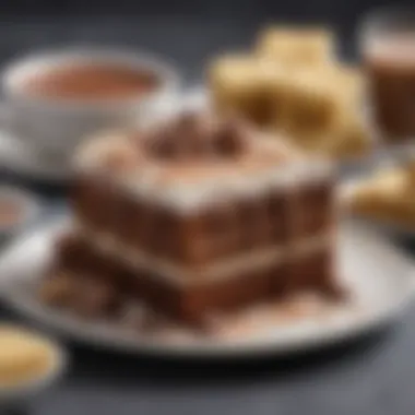 A creative presentation of various desserts made using Swiss Miss hot cocoa cake mix, highlighting versatility.