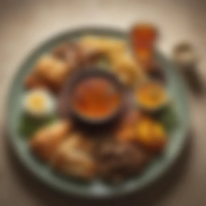 A beautifully arranged platter with food pairings that complement Darjeeling tea.