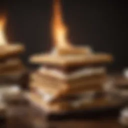 Delicious assembled s'mores ready for baking