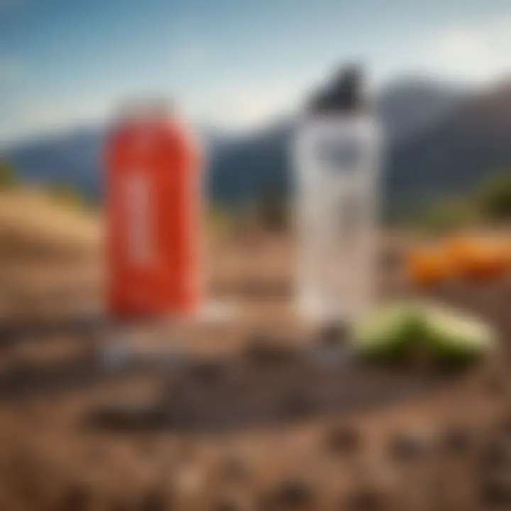 Hydration tips displayed alongside a post-run shake