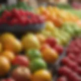 Vibrant selection of fresh fruits at a local market