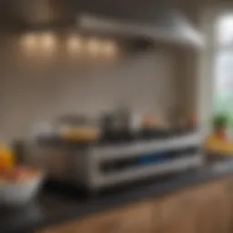 A sleek induction electric range with touch controls