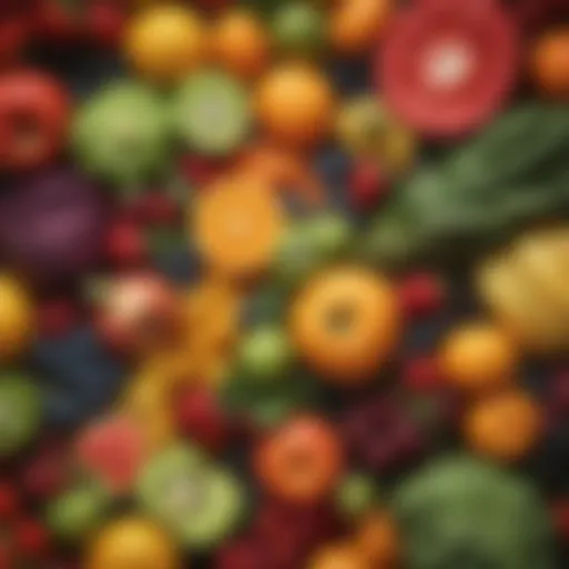 A vibrant assortment of fresh fruits and vegetables ready for juicing
