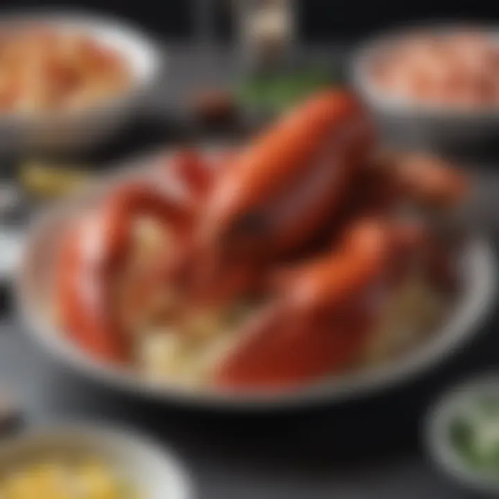 An assortment of gourmet dishes featuring lobster as the main ingredient