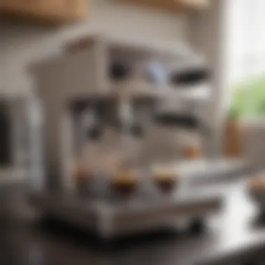 Sleek modern espresso machine on a kitchen countertop