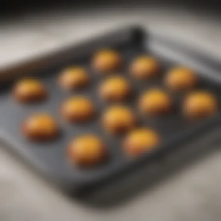 A premium non-stick sheet pan showcasing its smooth surface and even heat distribution.