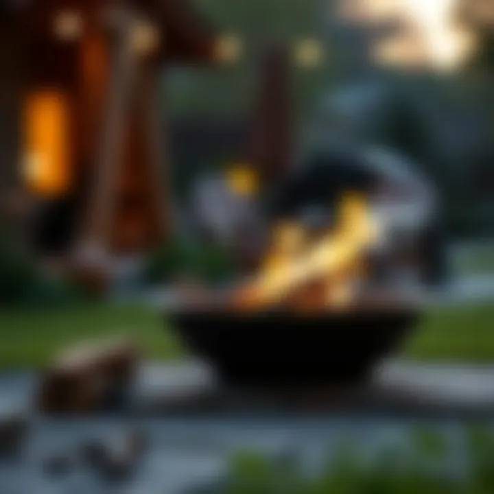 Safety guidelines for using outdoor fire pits illustrated visually