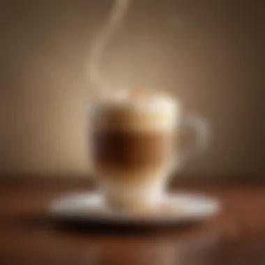 Elevating Coffee with Soy Creamer A vibrant coffee cup topped with soy creamer, highlighting its creamy texture