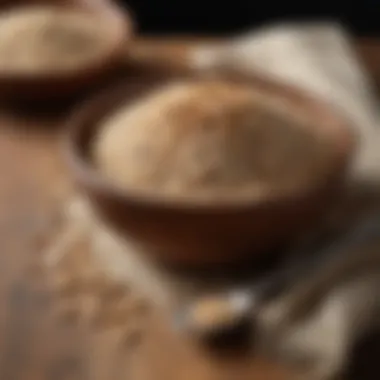 Rustic Appeal of Steel Cut Oats A rustic kitchen scene showcasing steel cut oats in a wooden bowl
