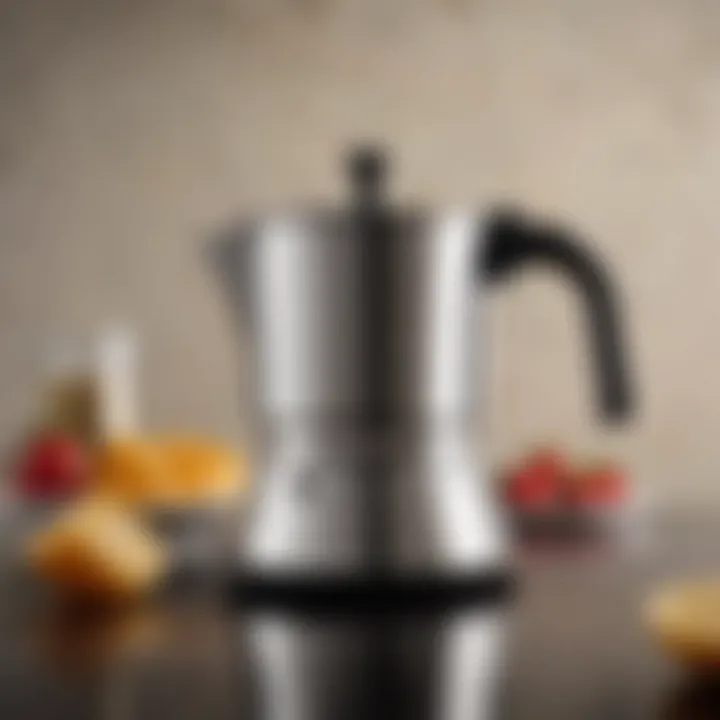 Elegant design of the Bialetti Titan showcasing its polished exterior.