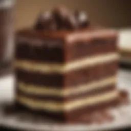 Layers of Smith Island Cake showcasing its rich chocolate flavor