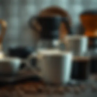 Cultural nuances surrounding coffee consumption displayed through diverse cups.