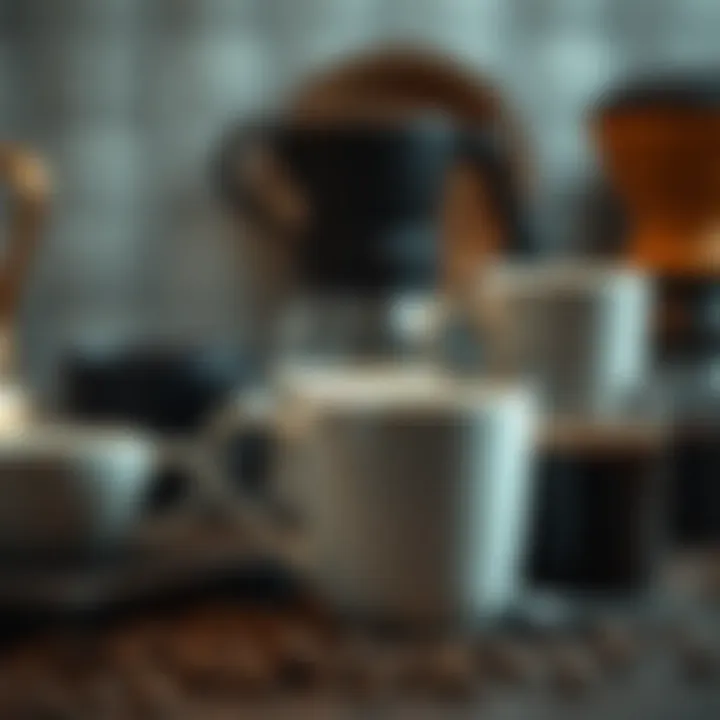 Cultural nuances surrounding coffee consumption displayed through diverse cups.