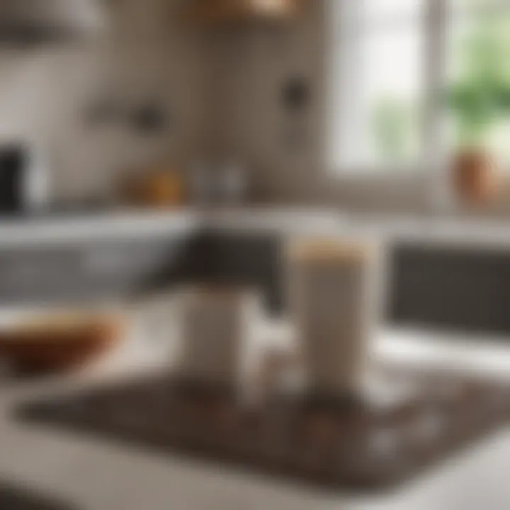 Coffee mat enhancing kitchen decor