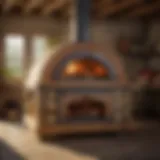 A beautifully crafted wooden oven showcasing its rustic design