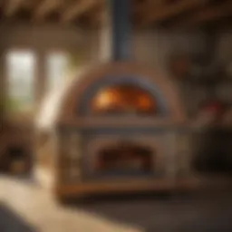 A beautifully crafted wooden oven showcasing its rustic design