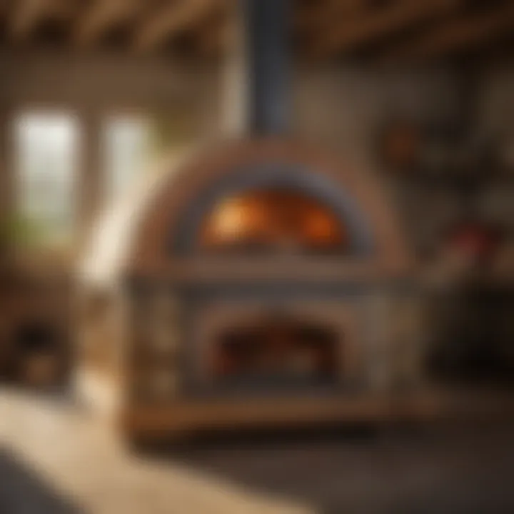 A beautifully crafted wooden oven showcasing its rustic design