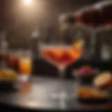 Elegant cocktail setup showcasing artistry