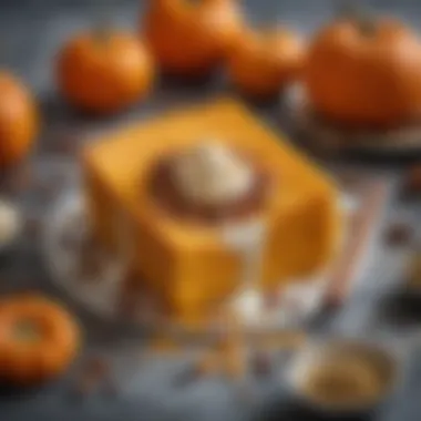The Essence of Flavor: Ingredients for Pumpkin Masterpieces An artistic arrangement of pumpkin dessert ingredients like spices, cream, and sugar