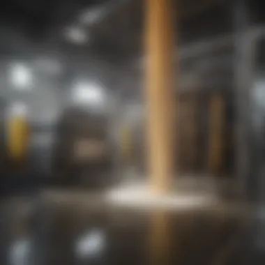 Industrial Acid Cleaning in Action An industrial setting where acid cleaning is performed, highlighting the equipment and surfaces being treated.