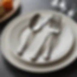Elegant small flatware set displayed on a dining table